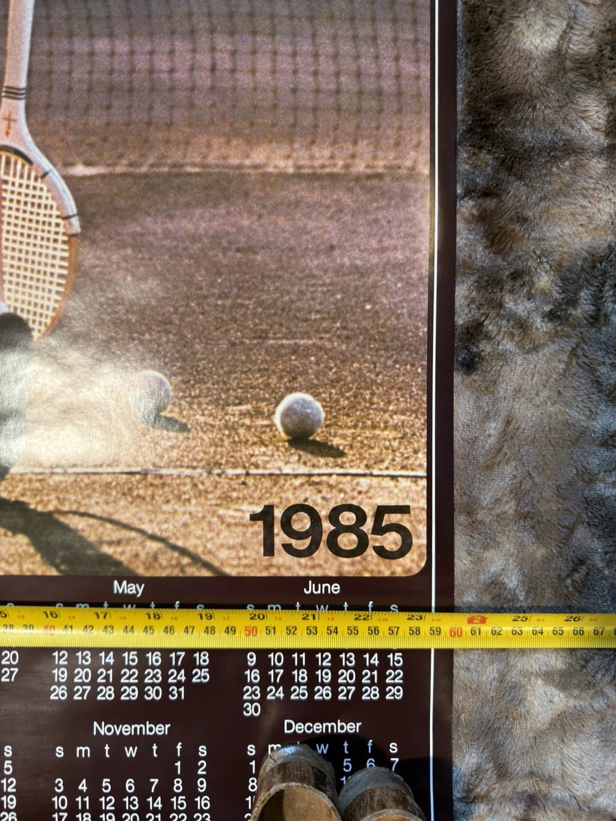 Vintage Iconic Tennis Girl Calendar - 1985