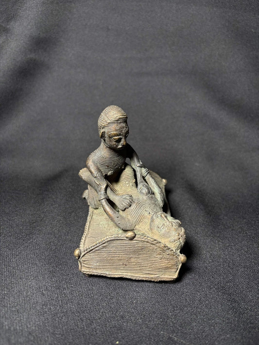 Handcrafted Dhokra Brass Tribal Sculpture - Traditional Indian Lost-Wax Art
