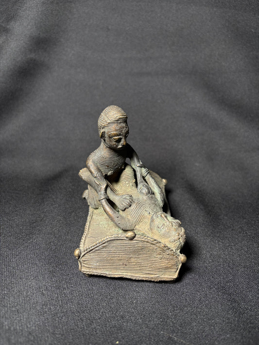 Handcrafted Dhokra Brass Tribal Sculpture - Traditional Indian Lost-Wax Art