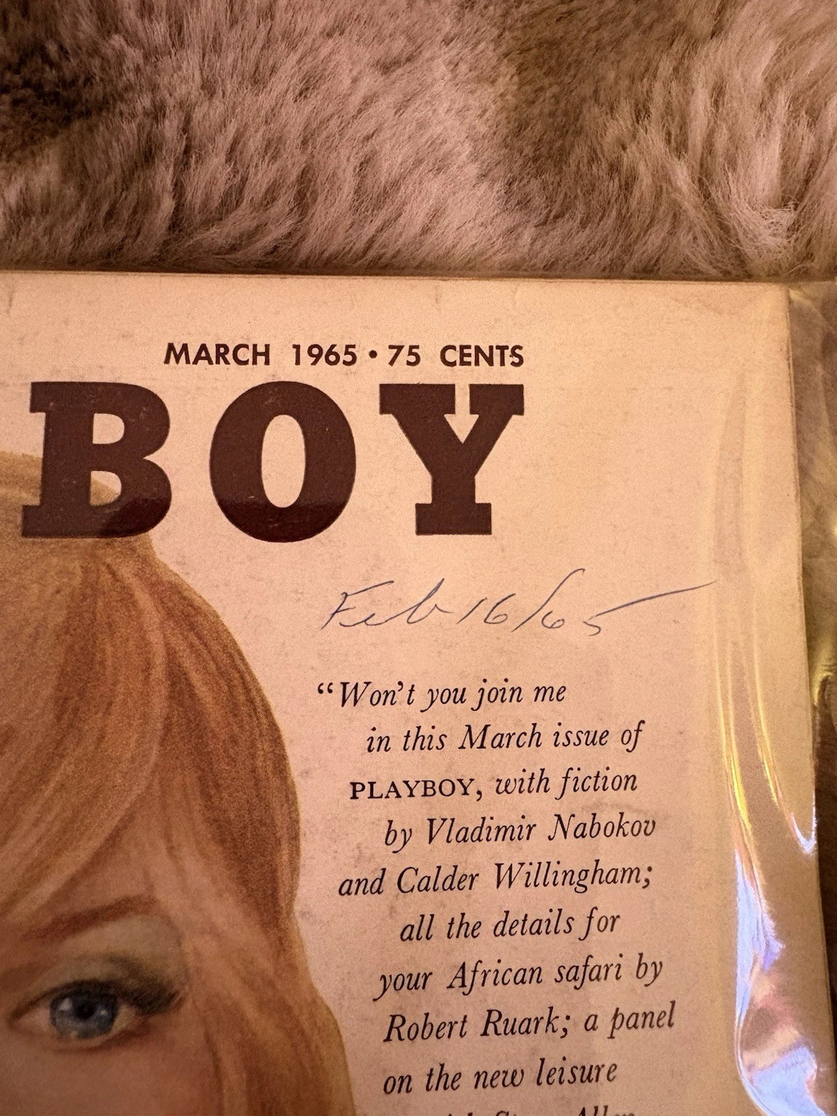 Vintage PLAYBOY Magazine, March 1965. VARGAS Artwork Front Cover