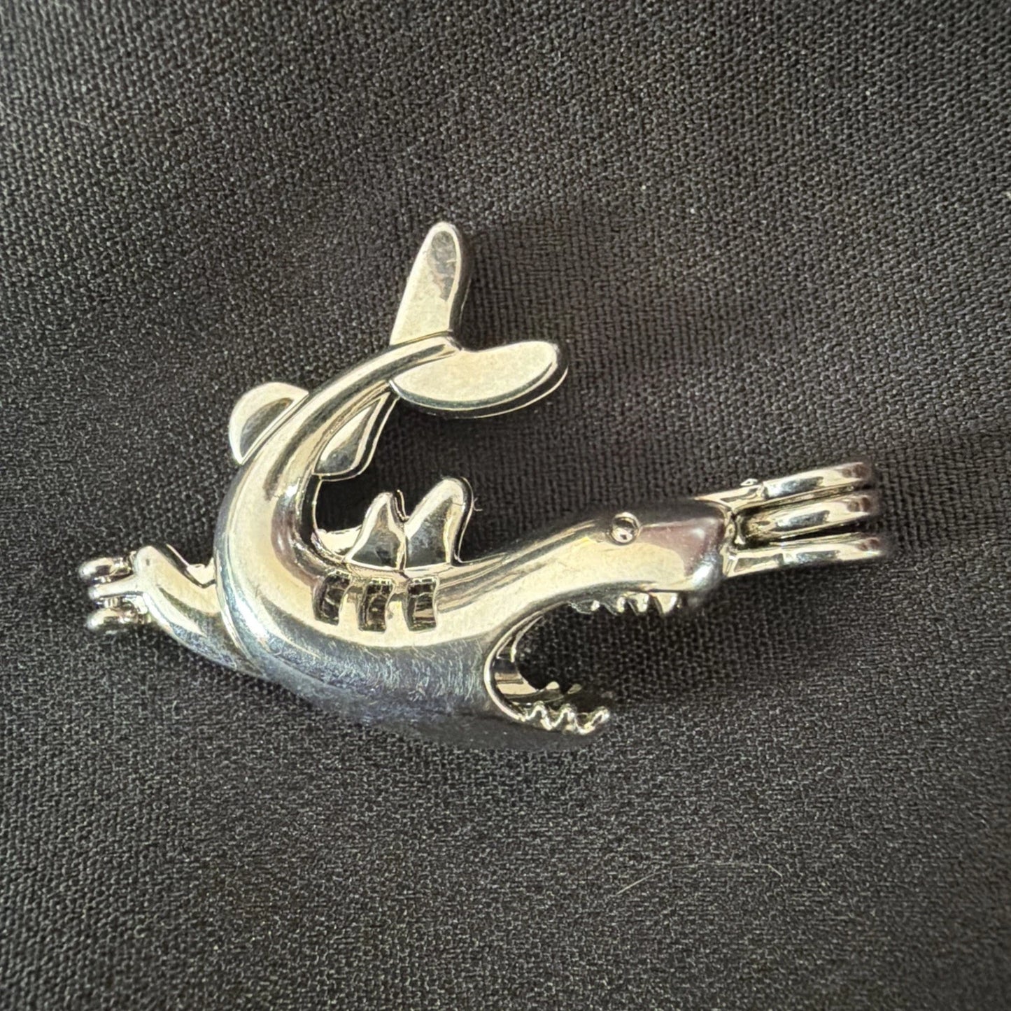 Shark Necklace Charm – Cage Pendant