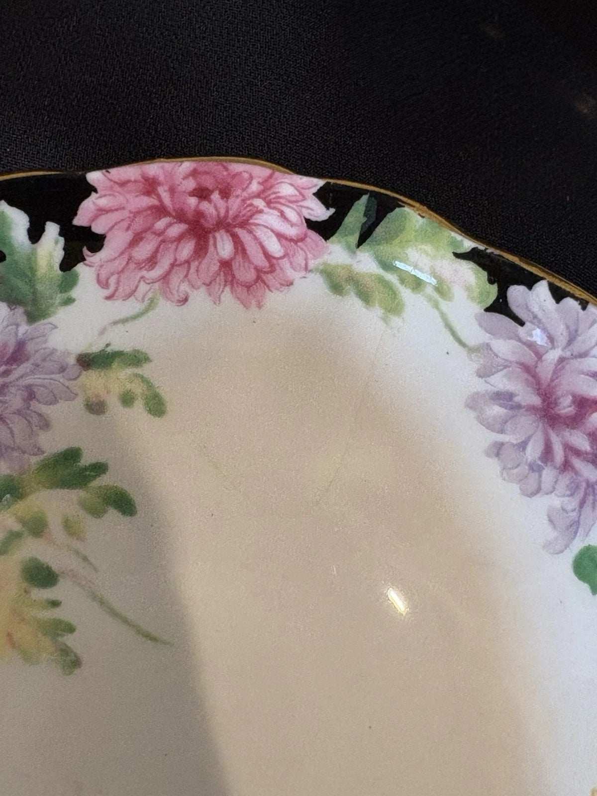 Vintage Double Warrant Paragon Mums Tea Cup & Saucer, Chrysanthemum flowers 1940