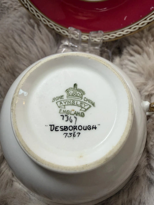 Aynsley Desborough Tea Cup And Saucer - Some Crazing - Pings