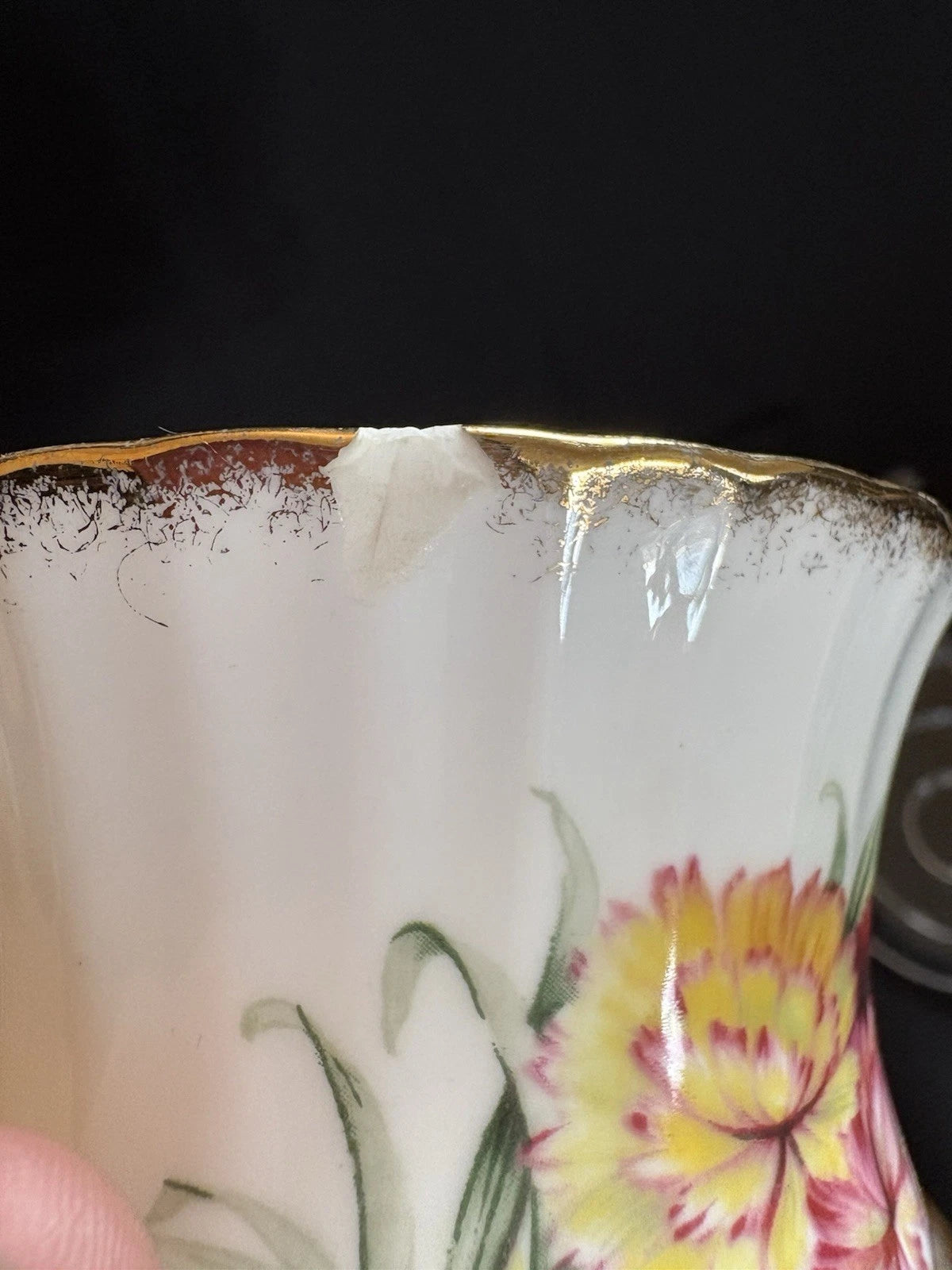 Vintage Paragon Fine Bone China Teacup Saucer Carnation Floral England