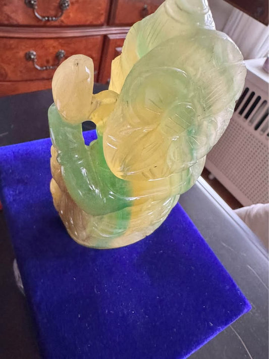 Natural Fluorite Ganesha Idol – Hand-Carved