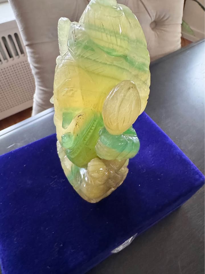 Natural Fluorite Ganesha Idol – Hand-Carved
