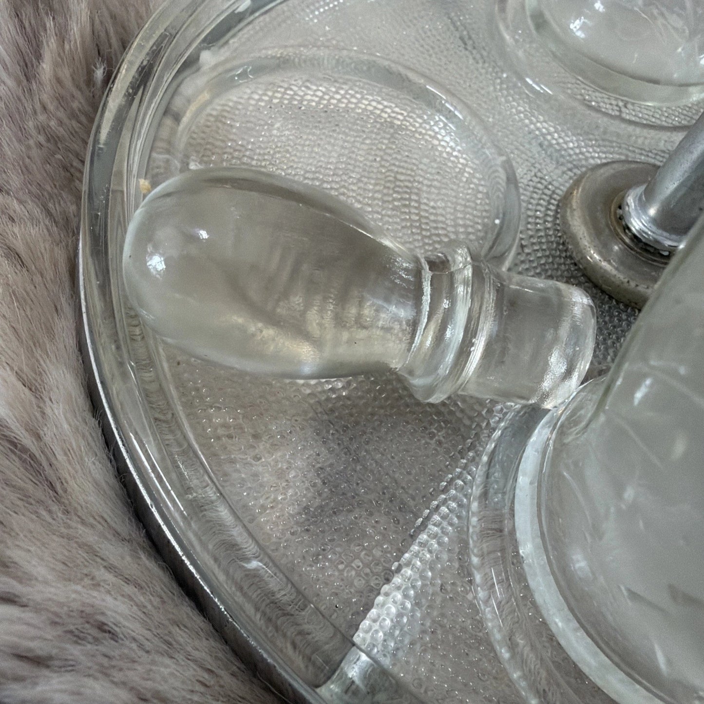 Vintage Jeannette Glass Metal Craft Condiment Set – 1950s–1960s
