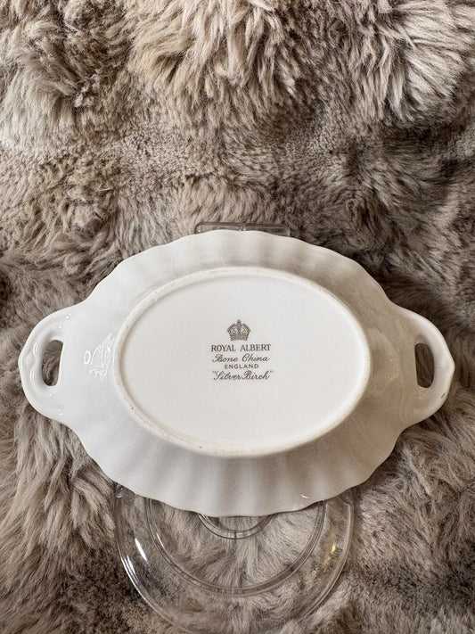 Royal Albert Silver Birch Relish Dish – Bone China – England