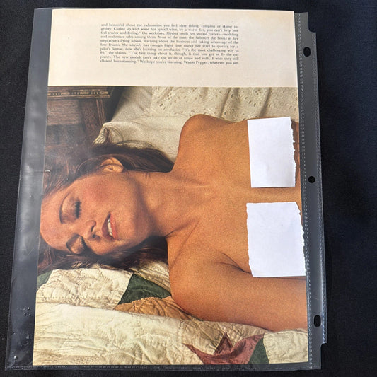 Vintage Playboy Magazine Photo Page Glamour Wall Art Ephemera - Mesina Miller