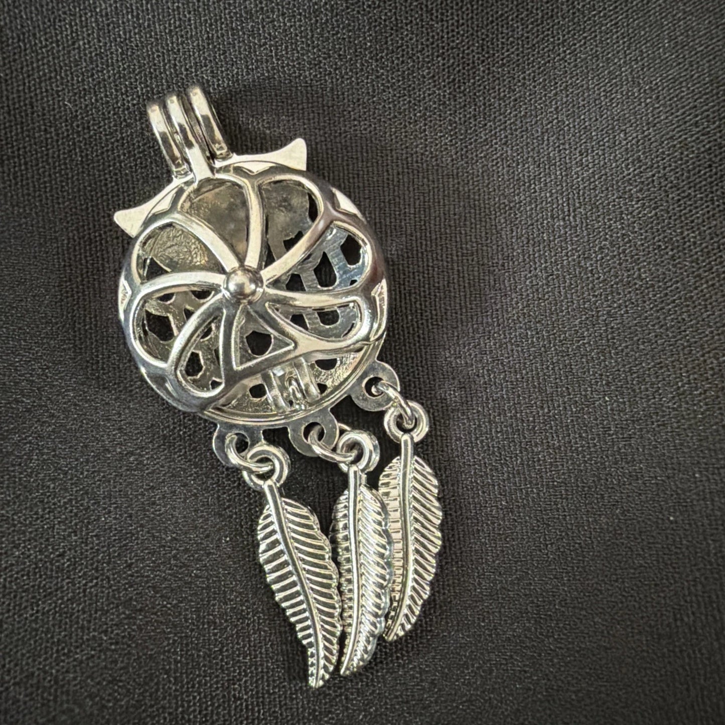 Owl Necklace Charm – Dreamcatcher Style Pendant