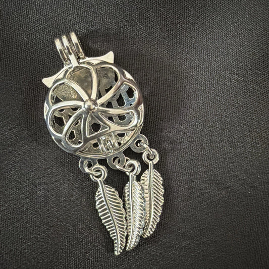 Owl Necklace Charm – Dreamcatcher Style Pendant