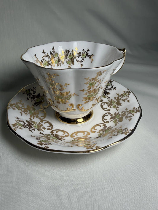 Queen Anne teacup and saucer - Some Crazing - Pings