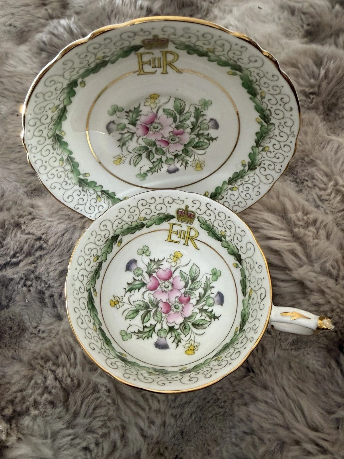 Paragon 1953 Queen Elizabeth II Coronation Teacup & Saucer – ER Crown Pings