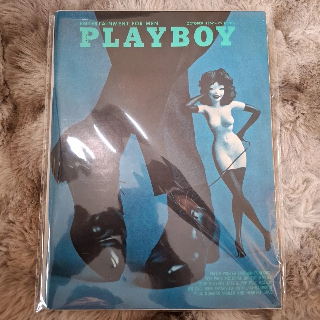 Vintage PLAYBOY Magazine, October 1967. Interview: JIM GARRISON. Vargas Girl