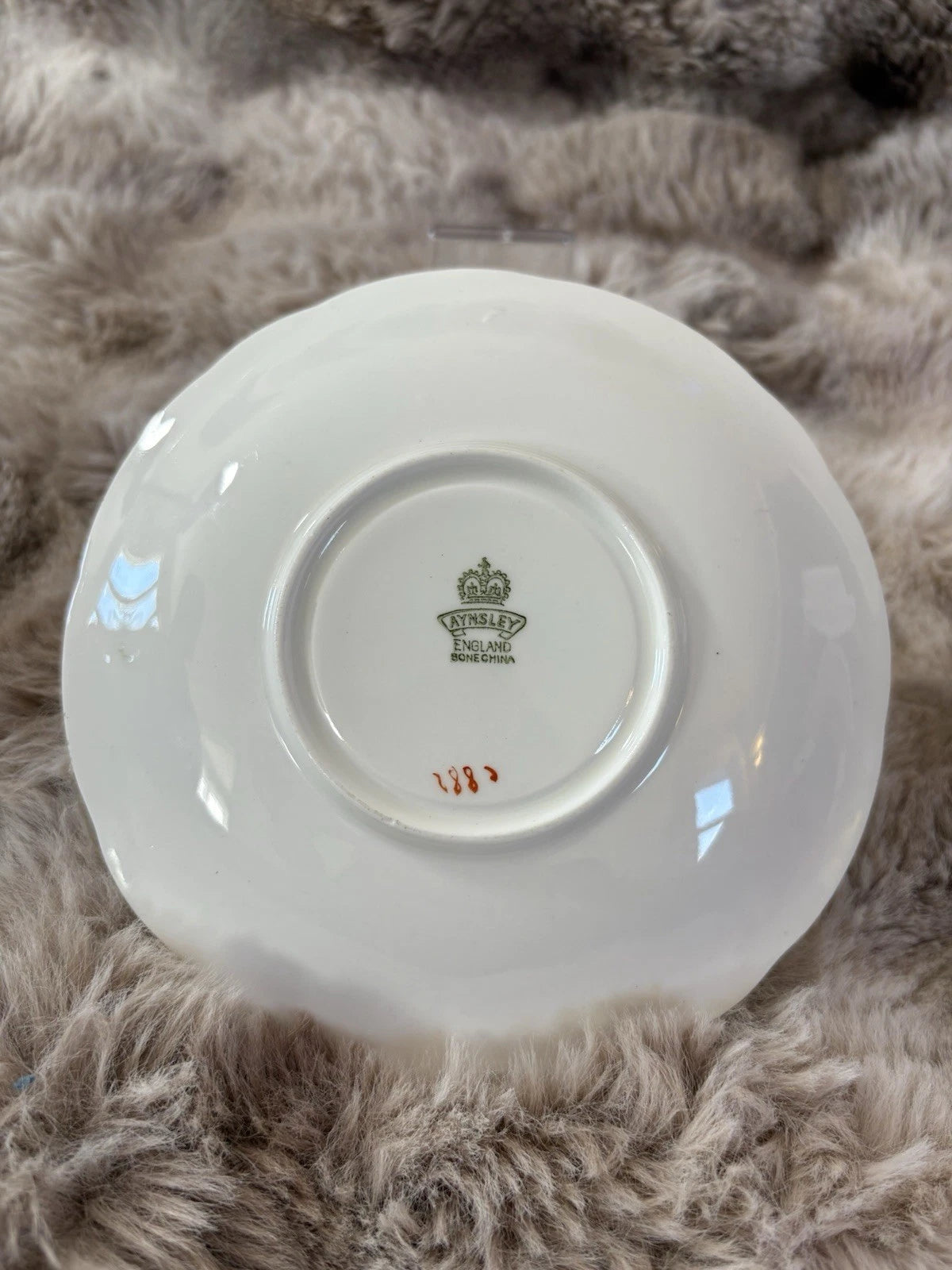 Aynsley England Turquoise Teacup & Saucer | Gold Gilt | Floral Centre - Pings