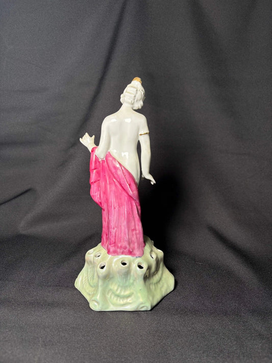 Vintage Porcelain Figurine - Nude Lady with Rose Drape