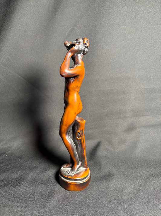Hand-Carved Wooden Nude Female Figurine – Classical Greco-Roman Style Sculpture