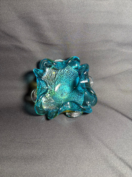 Murano Glass Bowl with Real Gold Leaf – Handmade Venetian Art Glass