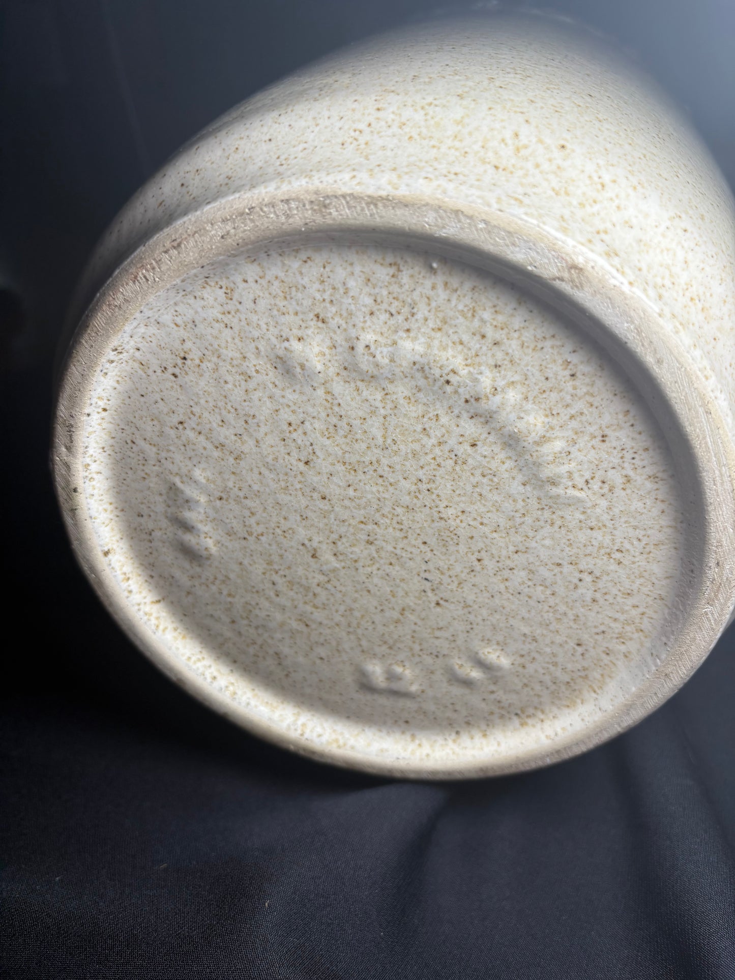 Mid-Century Modern Drip Glaze Vase - Orange & Cream West German Style