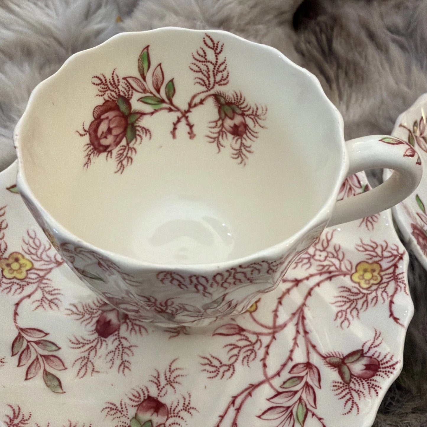 Copeland Spode “Rosebud Chintz” Demi Cup & Saucer Sets x2 - Pings