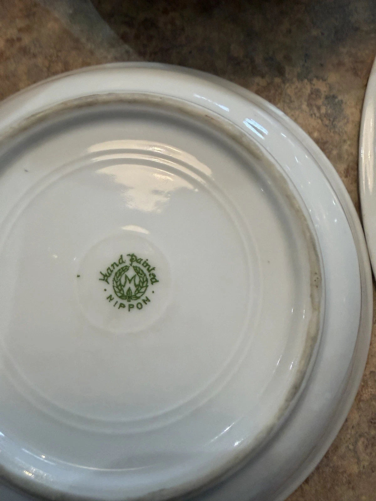 Hand Painted Nippon “M-in-Wreath” Gold Gilt Bowl Set – Noritake, 1911–1921