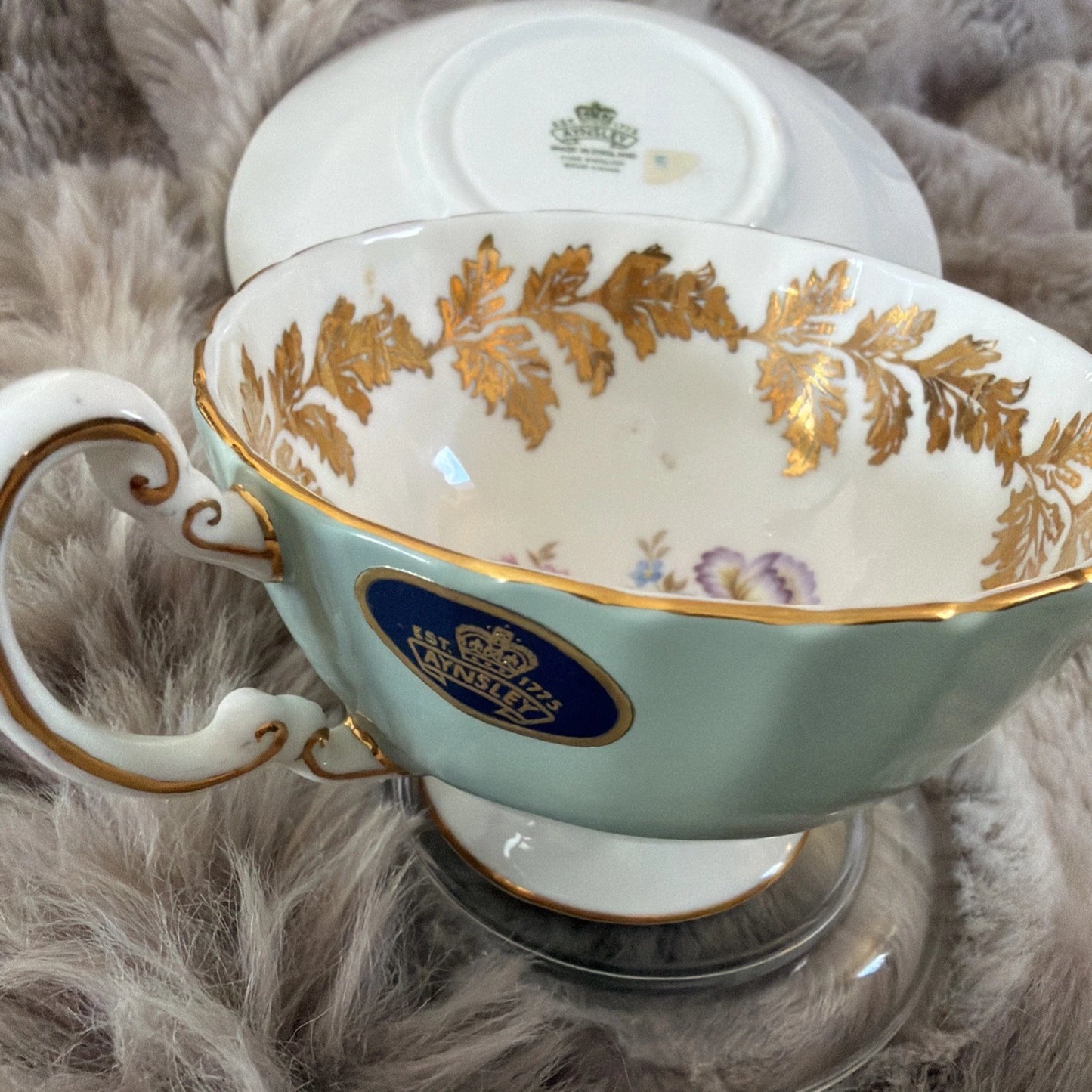 Aynsley tea cup and saucer - Pings With sticker