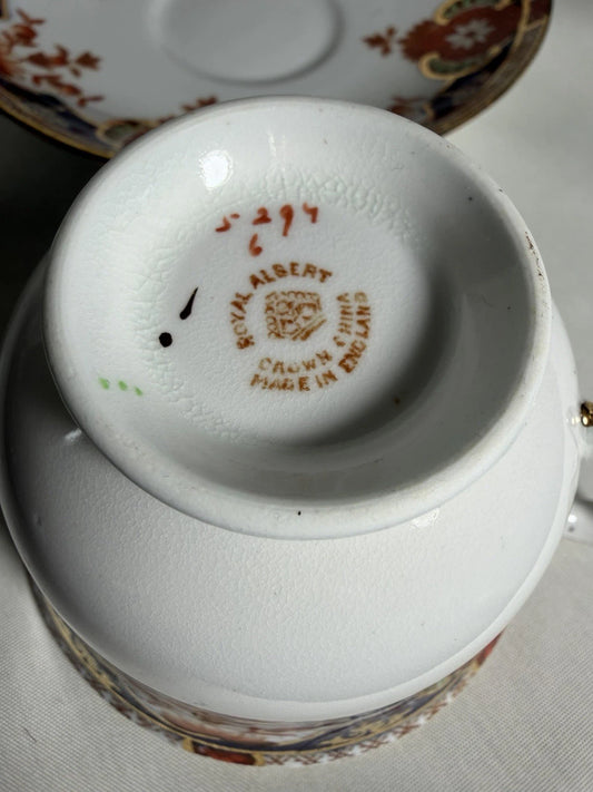 Royal Albert heirloom cup saucer - Cracked And Crazing Visible - No Pings