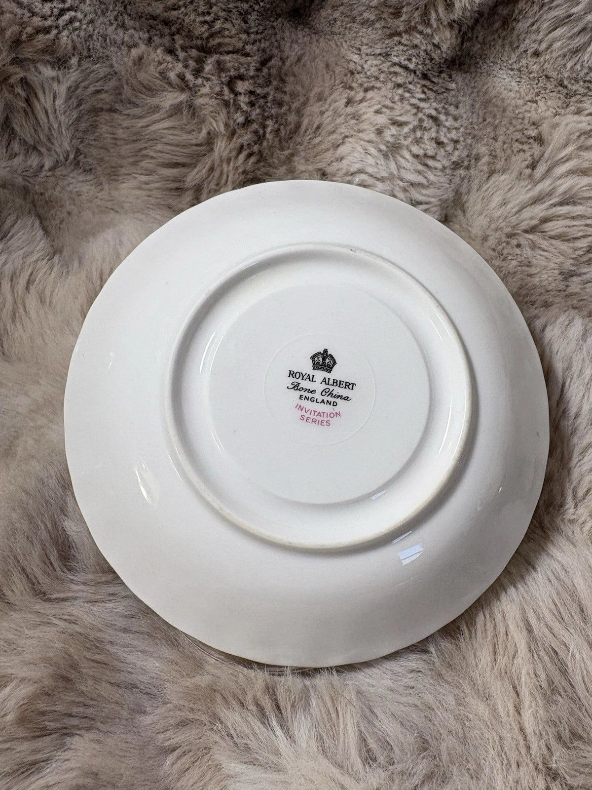 Royal Albert Bone China Saucer – Invitation Series – England - Pings