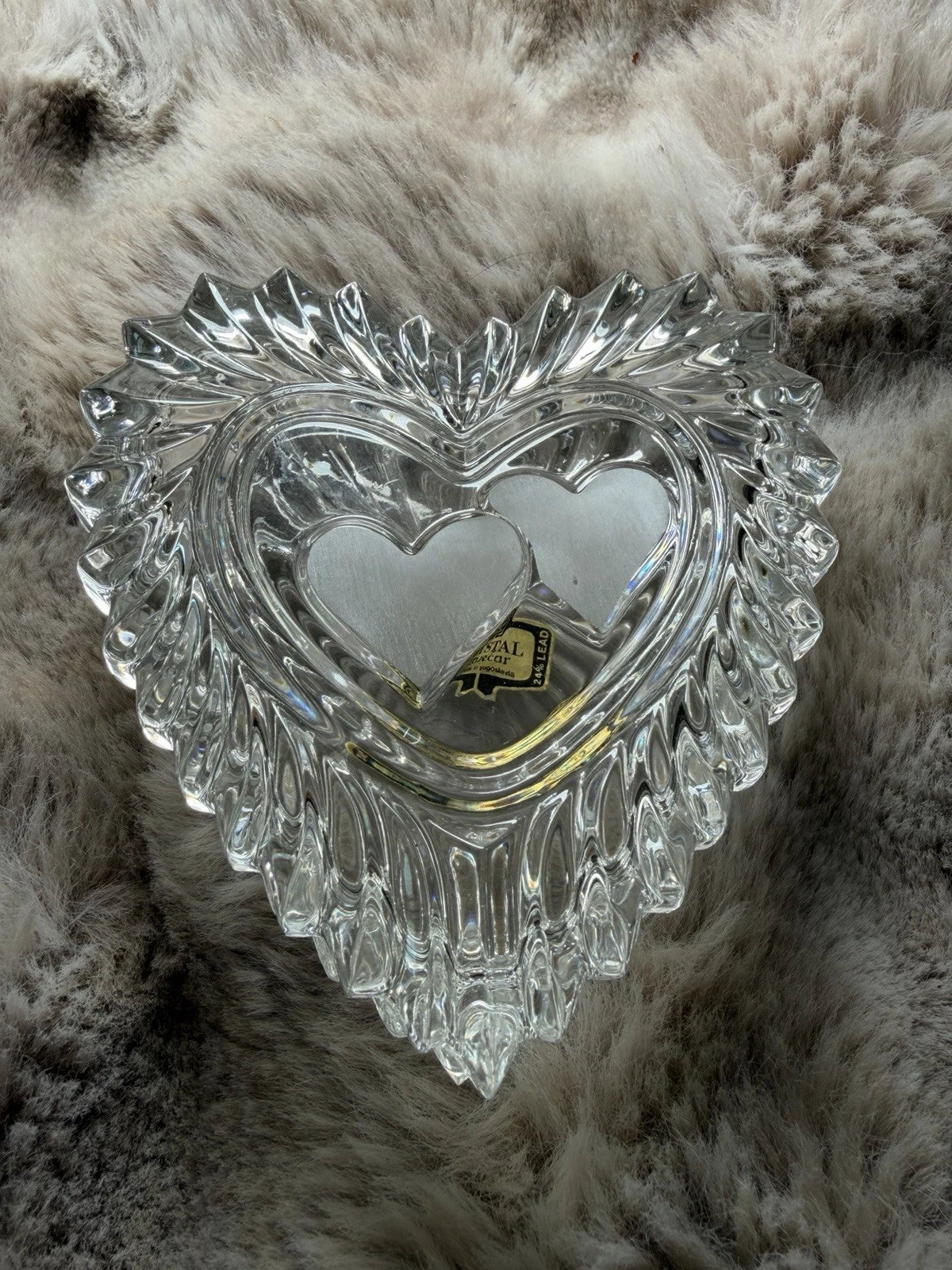 Crystal Heart Trinket Dish with Lid 💎