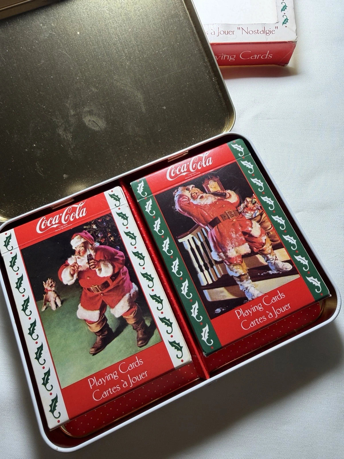 Vintage Coca Cola Playing Cards Nostalgia Limited Edition 1993 Pack Of 2 NOS