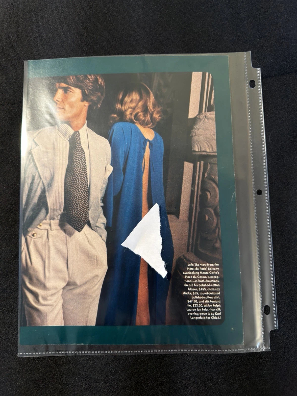 Vintage Original 1970s Playboy Magazine Fashion Editorial – 4 Page Lot