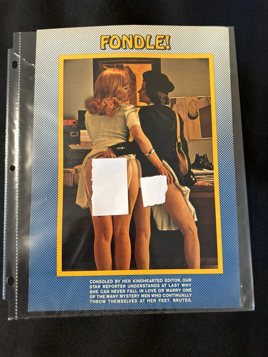 Vintage Playboy Magazine Pop Art Comic Page Set 1970s Erotic Humor Ephemera