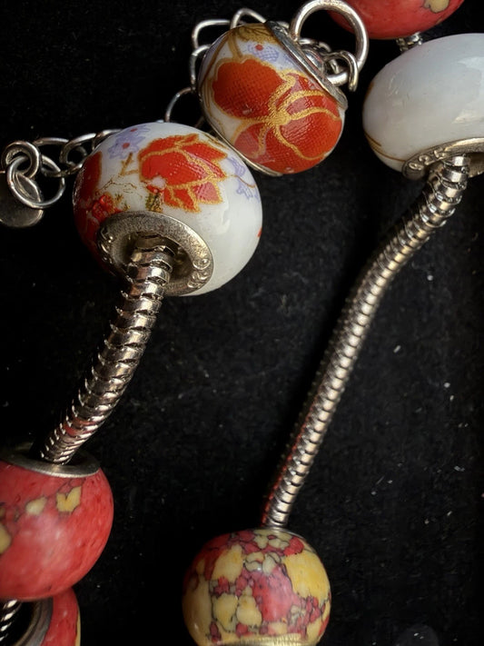 Vintage Charm Bracelet w Charms & Sterling Silver Accents – 21.5g