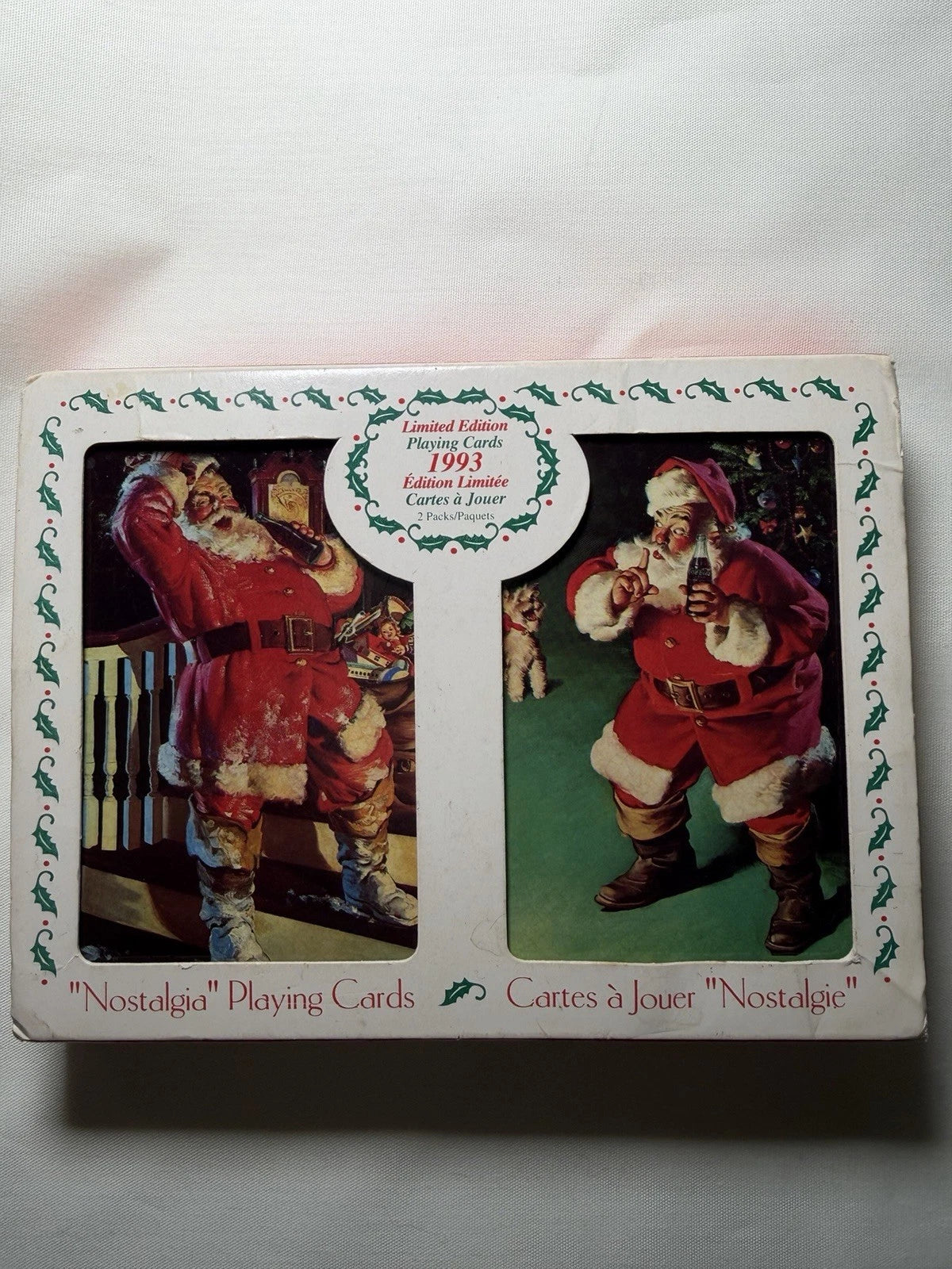 Vintage Coca Cola Playing Cards Nostalgia Limited Edition 1993 Pack Of 2 NOS