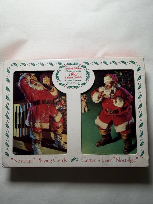 Vintage Coca Cola Playing Cards Nostalgia Limited Edition 1993 Pack Of 2 NOS