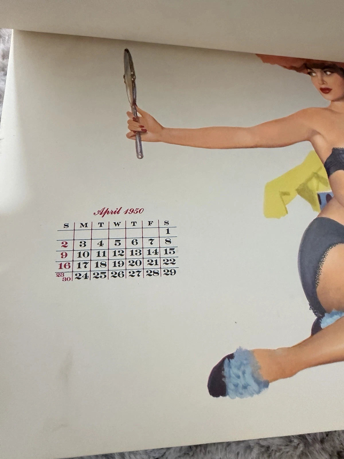 Complete 1950 Pin-Up Calendar – Al Moore Artwork
