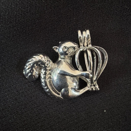 Squirrel Necklace Charm – Squirrel Cage Pendant