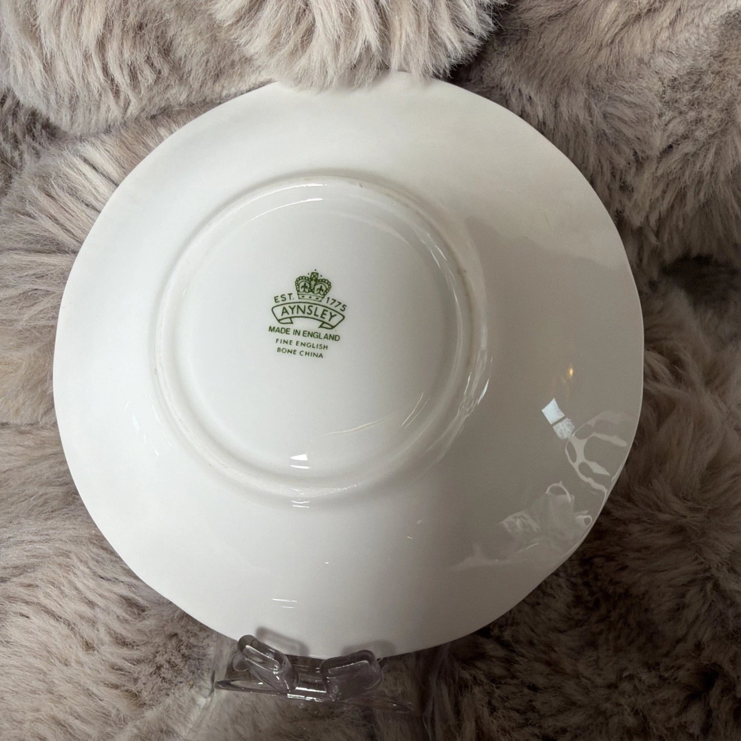 Aynsley Teacup And Saucer Set With Sticker