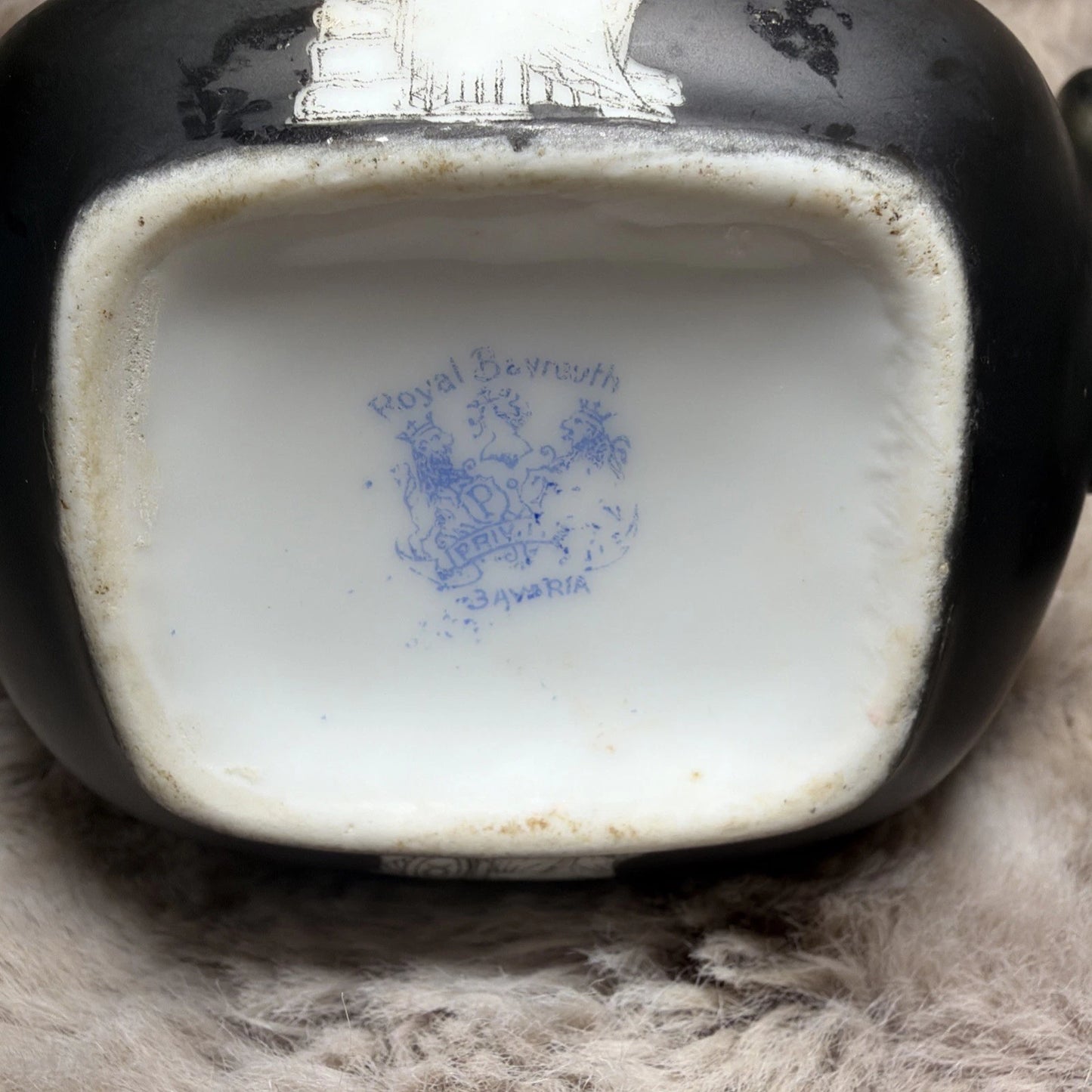 Vintage Royal Bayreuth Bavaria Sugar & Creamer Set – Matte Black