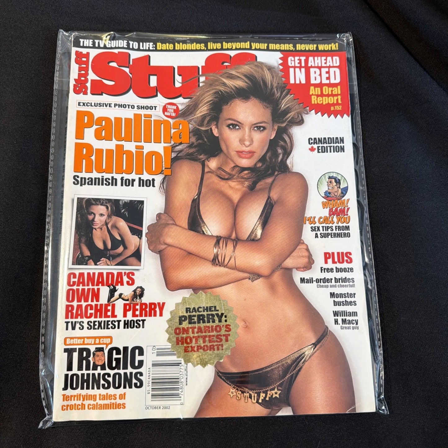 Stuff For Men Magazine October 2002 Issue #35 Paulina Rubio Rachel Perry