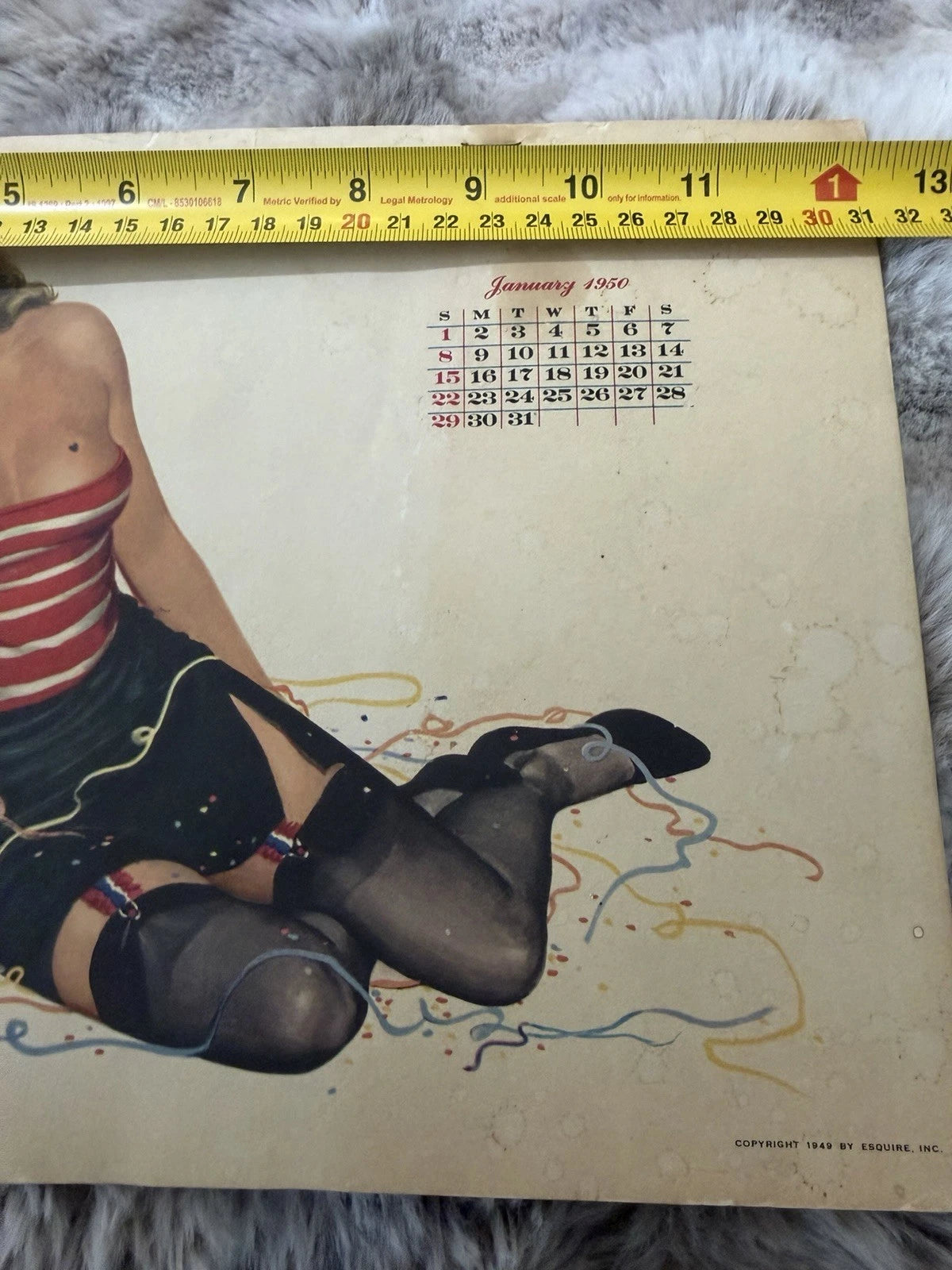 Complete 1950 Pin-Up Calendar – Al Moore Artwork