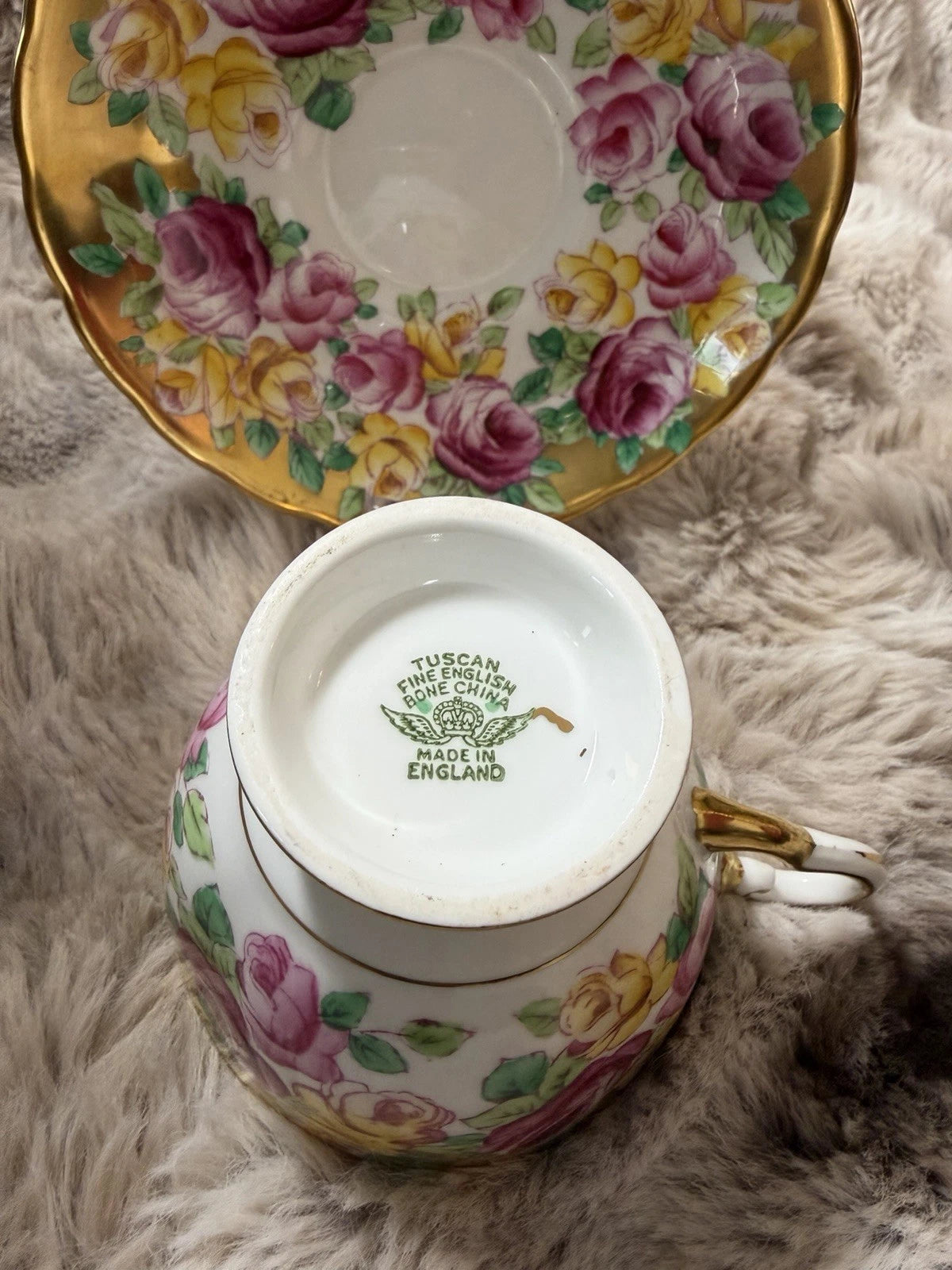 Tuscan china teacup and saucer- Pings