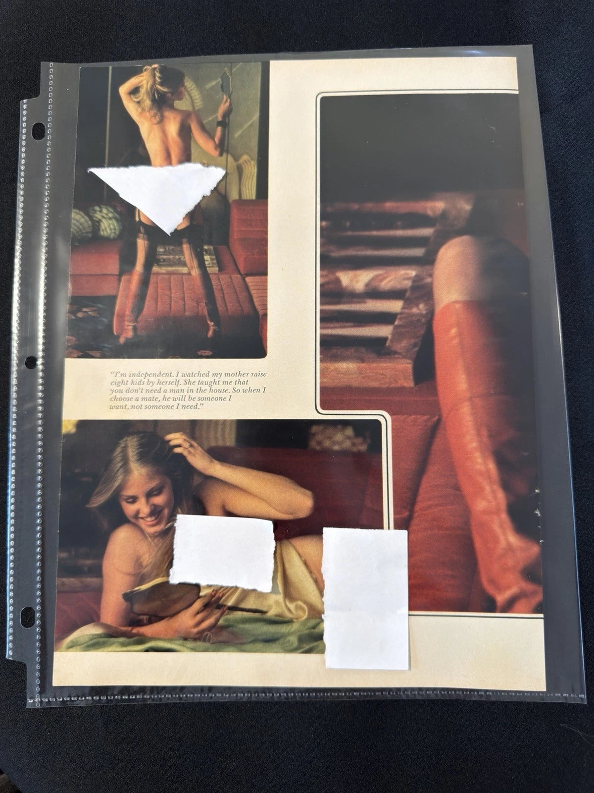 Vintage 1970s Playboy Sheila Mullen 4-Page Photo Article Lot Wall Art