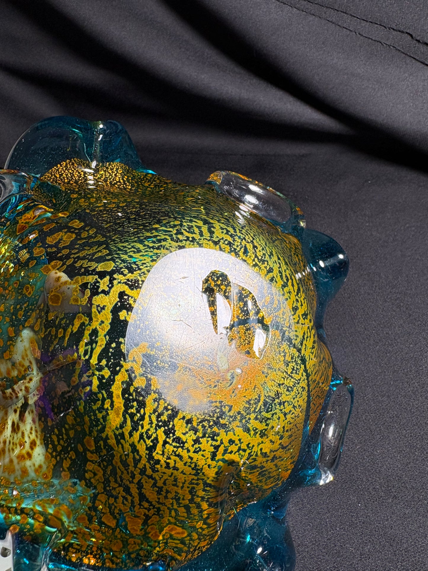 Murano Glass Bowl with Real Gold Leaf – Handmade Venetian Art Glass