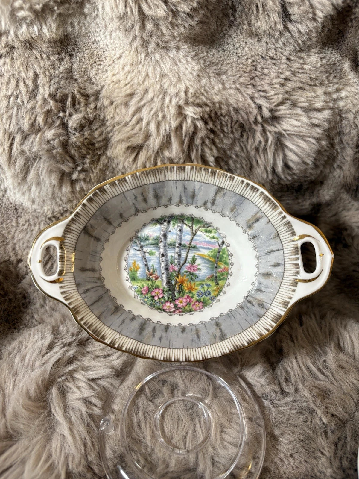 Royal Albert Silver Birch Relish Dish – Bone China – England