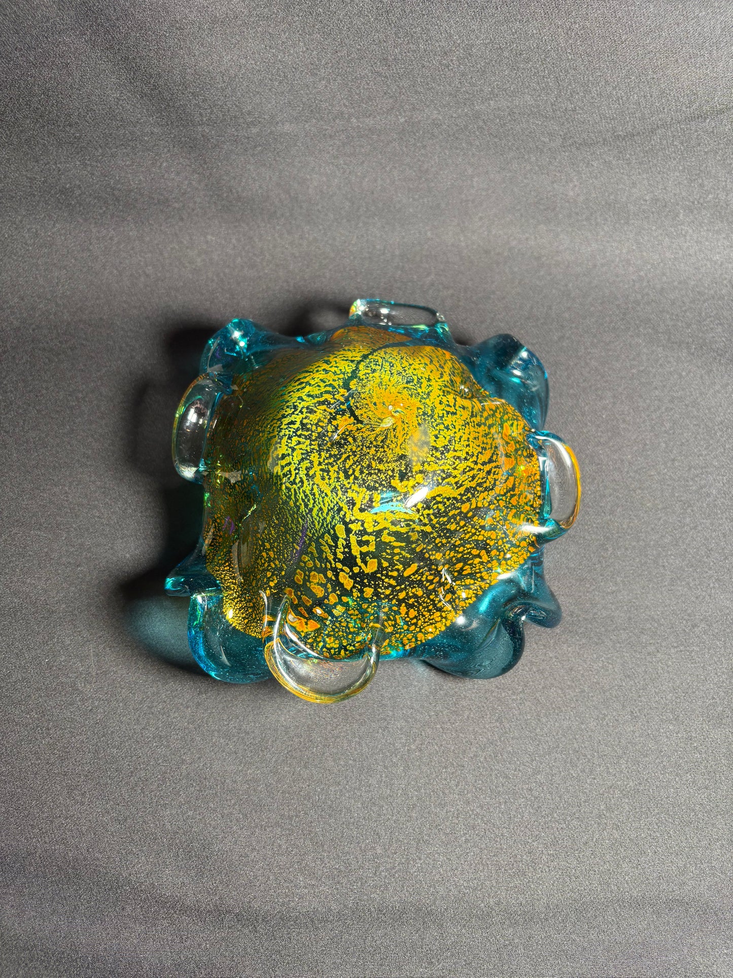 Murano Glass Bowl with Real Gold Leaf – Handmade Venetian Art Glass
