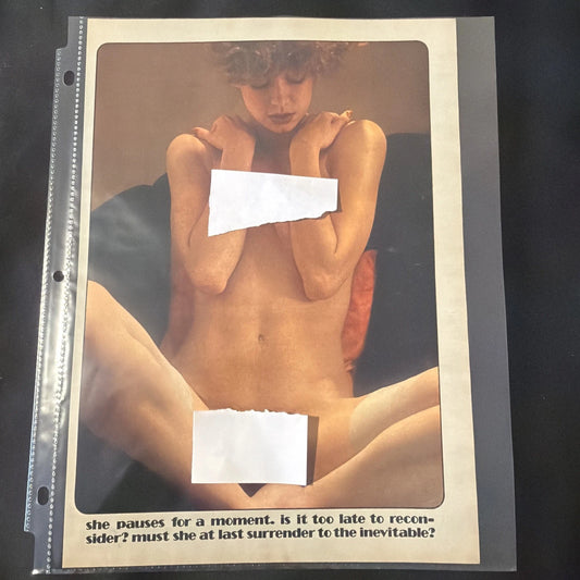 Vintage Playboy Magazine Single Page Glamour Lingerie Photo Art Clipping