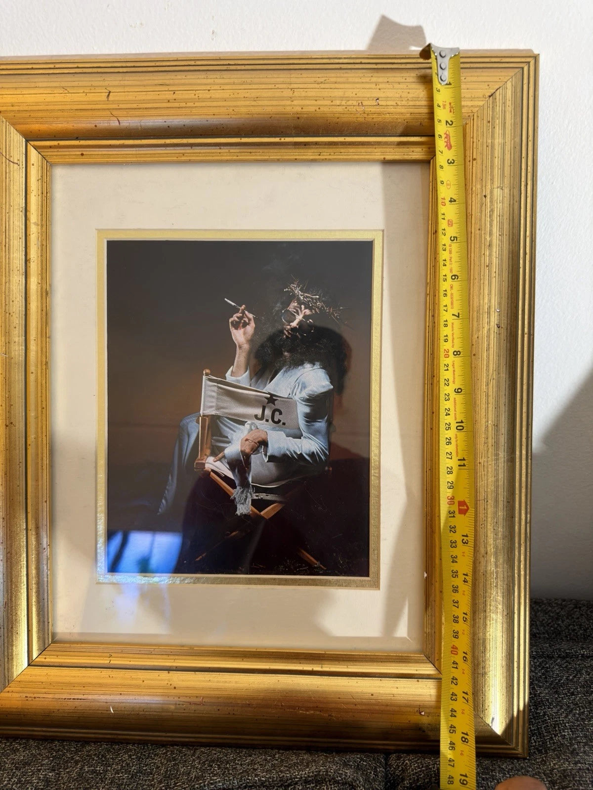 Playboy Magazine July 1973 – “J.C.” Jesus Christ Print in Ornate Gold Frame
