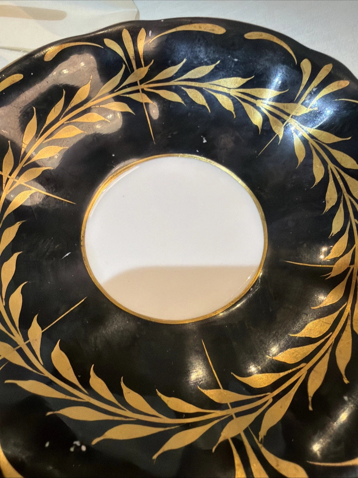 Queen Anne tea cup and saucer - Visible Wear