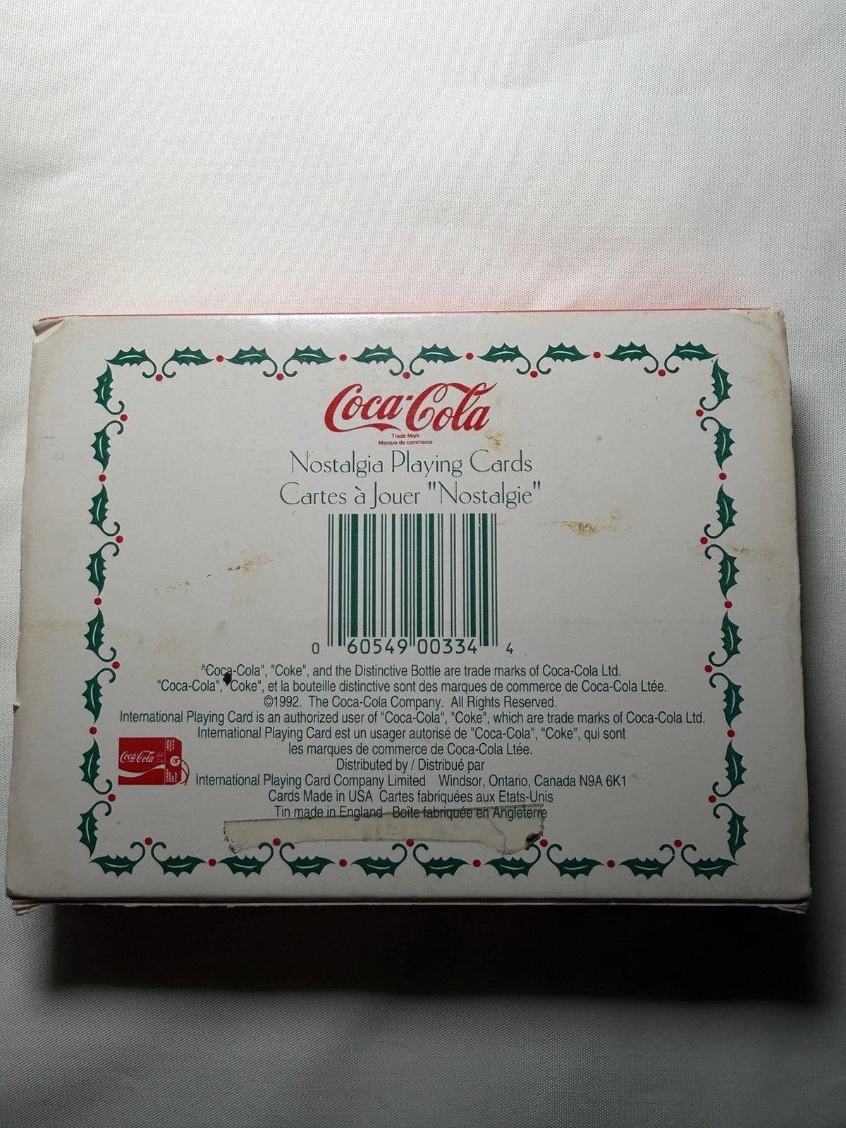 Vintage Coca Cola Playing Cards Nostalgia Limited Edition 1993 Pack Of 2 NOS